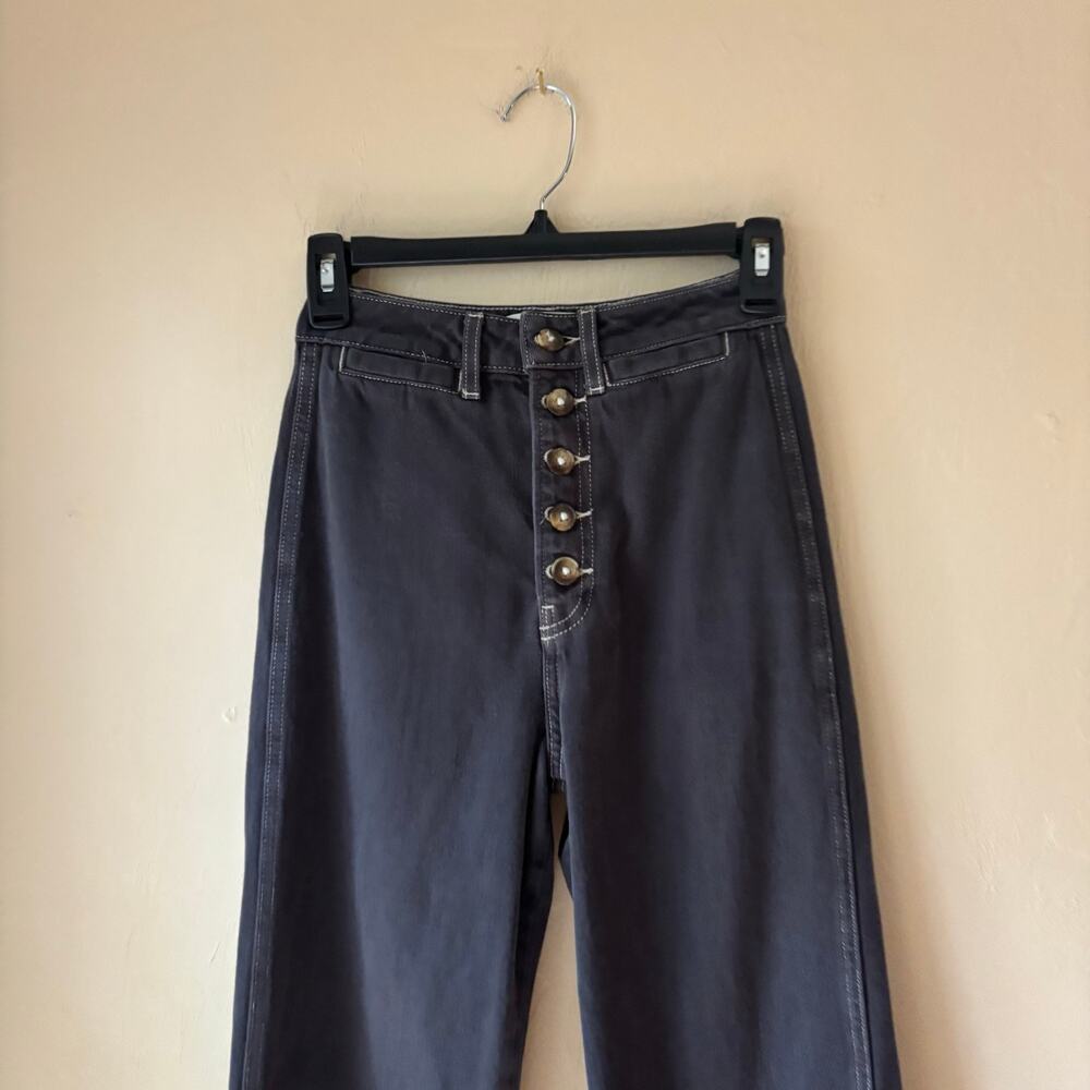 Reformation Lexi High Rise Wide Leg Jeans Size‎ 23 Washed Black - Picture 6 of 14